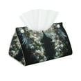 thumbnail image 2 of Lsque Floral Angelic White Wings Printed Long Tissue Box Cover Holder, Facial Paper Organizer Dispenser,Triangle with Bottom Belt, PVC Leather Decorative Organizer, 2 of 9