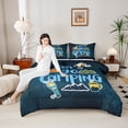 thumbnail image 4 of Castle Fairy Teens Happy Camping Full Size Comforter Sets 3-Piece,Adventure Theme Bedding Comforter Set,Moutain Jungle Lightweight Bedding Sets,Breathable Home Decor,Reversible, 4 of 8