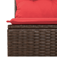 thumbnail image 5 of vidaXL 4 Piece Garden Sofa Set with Cushions Brown Poly Rattan, 5 of 5
