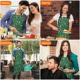 thumbnail image 4 of Green Christmas Gingerbread Man Apron-Garden Aprons for Women with Pockets-Cotton Linen Waterproof Kitchen Cooking Gardening Aprons Adjustable for Kitchen,Cooking,BBQ and Salon 32"x27", 4 of 7