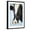 Black Frame, variant on Art.com Cow Against Blue Background, Close-Up of Head Stretched Canvas Print Wall Art, 16" x 24"