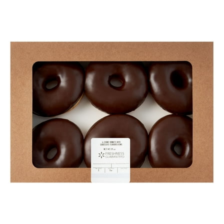 Freshness Guaranteed Whole Donuts with Chocolate Icing, 14 oz, 6 Count