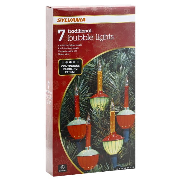 NOMA/INLITENIMPORT Christmas Lights Set, Bubble, 7Ct.