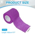 thumbnail image 2 of Uxcell Self Adhesive Bandage Wrap, Elastic Self Breathable Self Adherent Wrap Tape for Stretch Sports Wrist Ankle Purple, 2 of 6