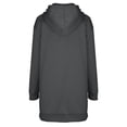 thumbnail image 4 of Clothing! Yajing Oversized Hoodies for Women Women's Trendy Dress 2025 Fall Solid Color Long Sleeve Mini Dresses with Pocket Comfy Soft Classic T Shirt Dresses Hoodies for Women Gray L, 4 of 5