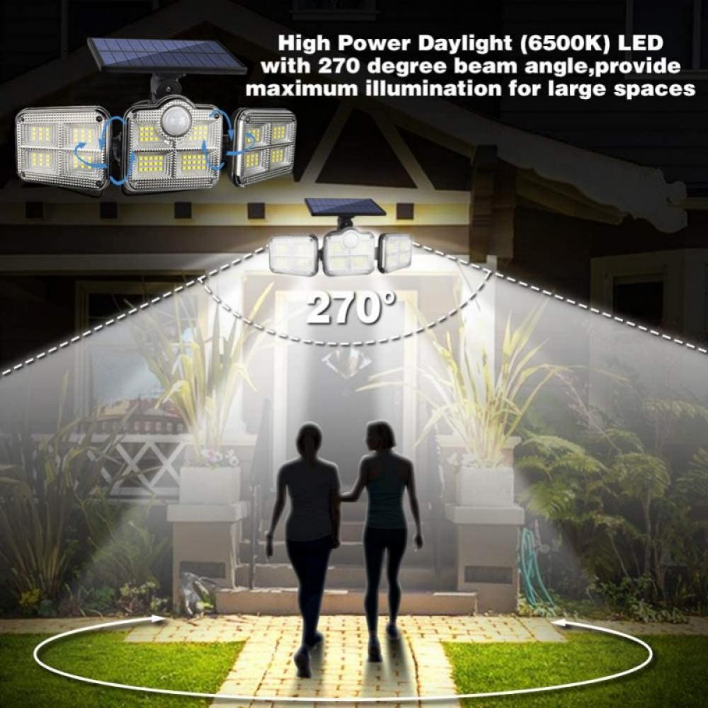 Upgrated Solar Lights Outdoor Super Bright 122 LEDs 600lm-LED Solar Motion Sensor Lights Outdoor-for Wall,Post,Pathway Garden,Light Area up to 780ft² - image 4 of 15