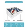 thumbnail image 5 of Quilts King Size, 4th of July Soft Comforter Bedding Set for Bed, Independence Day Eucalyptus Leaves Blue Red Star Lightweight Quilted Bedspread with Pillow Cover(2 Pieces), 96x106 Inch, 5 of 6