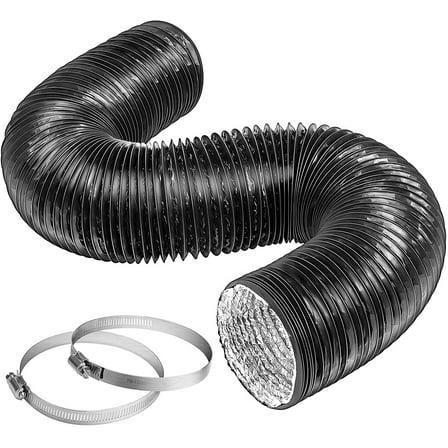 VIVOSUN 4In 16Ft Black Non-Insulated Flex Air Aluminum Ducting