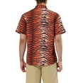 thumbnail image 3 of INSPIRE CHIC Men's Shirts Regular Fit Short Sleeve Leopard Print Casual Button-Down Shirt S Tiger Print, 3 of 5