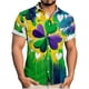 thumbnail image 1 of Blusa y camisa de manga corta con cuello vuelto para hombre, blusa informal de moda con cuello vuelto, blusa estampada de manga corta con botones, blusa de poliéster para hombre, 1 of 6
