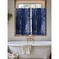 thumbnail image 7 of Kitchen Curtains 45 Inches length, Navy Blue Window Treatment Curtain Drapes, Retro Oil Painting Modern Abstract Art Aesthetics Lightweight Window Panels for Living Room Bedroom, 52"x45", 2 Panels, 7 of 7