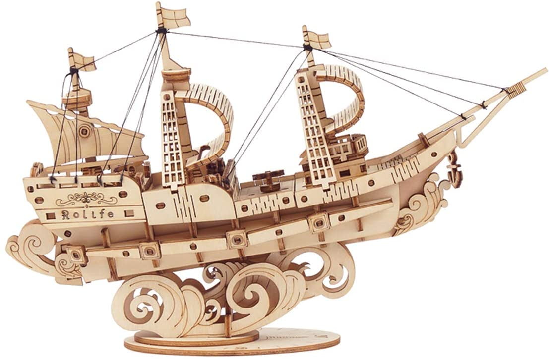 Sailing Ancient Boat Titanic Jigsaw 3D Wooden Model Construction Kit Puzzle Gift 