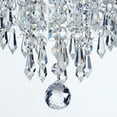 thumbnail image 3 of 3-Light Crystal Chandelier Flush Mount Ceiling Light, Bronze, 3 of 12