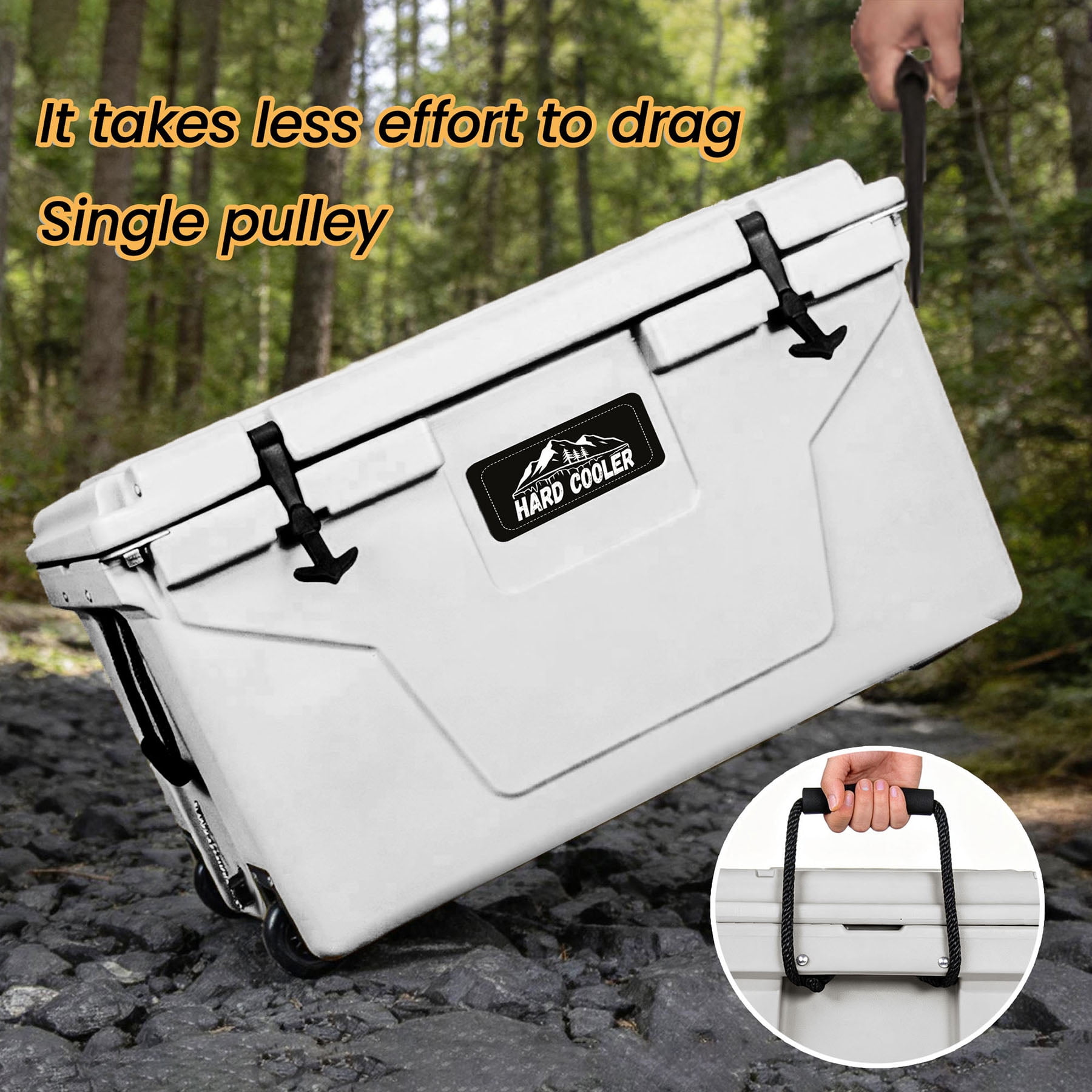 85Qt Bear-Resistant Rotomolded Cooler, Ultra-Tough Insulated Ice Chest with 6–10 Day Ice Retention for Camping, Fishing, Job Site, Off-Grid
