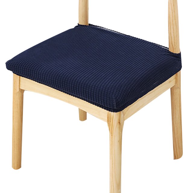 Paquete de 2 fundas elásticas para asientos de sillas de jacquard para comedor, fundas extraíbles para asientos de sillas para comedor
