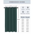 thumbnail image 6 of Solid Color Thermal Insulated Blackout Curtains for Bedroom 24 Length Deep Green Room Darkening Curtain 1 Panel Grommet Window Curtain Drape for Living Room Nursery Room, 6 of 7
