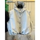 thumbnail image 1 of Chaleco deportivo informal con capucha, abrigo cortavientos de un solo pecho, chaqueta holgada versátil sin mangas con cordón, 1 of 5