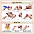 thumbnail image 4 of Kit de uñas postizas Press On Qsnidy cuadradas rosa cromado, 24 piezas, 4 of 5