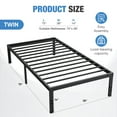 thumbnail image 6 of CONCETTA 14" Twin Bed Frame, Heavy Duty Metal Platform Bed Frame with Underbed Storage for Bedroom, No Box Spring Required, Black, 6 of 7