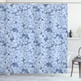 thumbnail image 1 of Ambesonne Blue Shower Curtain, Retro Plumbago Blossoms, 69"Wx70"L, Blue and White, 1 of 3
