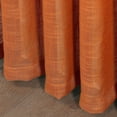 thumbnail image 3 of 2 Pack Textured Linen Look Jacquard Semi Sheer Rod Pocket Curtain Panels Drapes Set (84" Long, Orange), 3 of 3