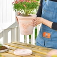 thumbnail image 5 of Sungmor Set of 3 Terra Cotta Pots with Saucer & Drainage Hole, Large & Deep Clay Pots, Unique Embossed & Pretty Color Pottery Planters, Decorative Flower Pots for Plants Orchid Cactus Succulent, 5 of 7