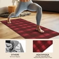 thumbnail image 4 of Red Black Checkerboard Checkered Pattern Hot Yoga Mat Towel Non Slip for Hot Yoga - Quick-Drying Yoga Mat Cover with 4 Corner Pockets with Travel Bag - Hot Yoga Towel Non Slip 74"x26", 4 of 6