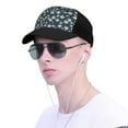 thumbnail image 4 of Naloa Daisy Floral B Adult adjustable Print Baseball Hat, Patchwork curved brim baseball capfor Men and Women, One Size, 4 of 5