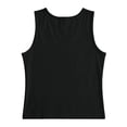 thumbnail image 6 of VNKIDY Womens Solid Color Scoop Neck Sleeveless Tank Top Soft Stretchy Knit Basic Cami For Daily Wear Layering Casual Everyday Wear Black M, 6 of 6