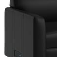 thumbnail image 2 of Flash Furniture Black LeatherSoft Reception Sofa with Left and Right Side Charging Banks, Includes 2 Outlets, 2USB Ports, 1 USB-C Port, Solid Wood Legs, 2 of 12