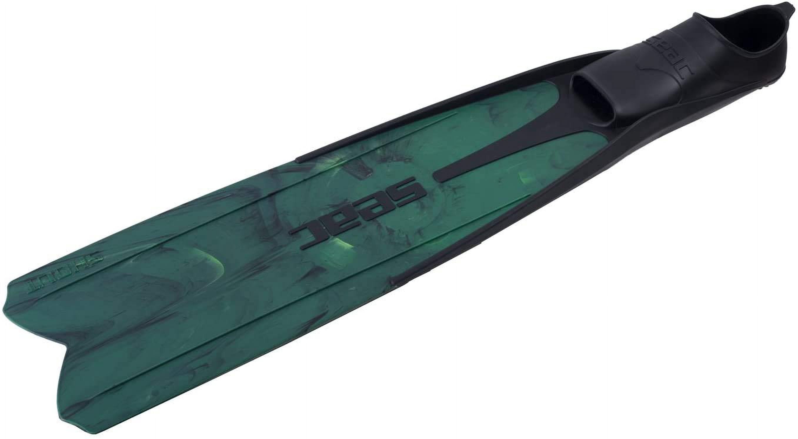 SEAC Shout Long Black Spearfishing Fins (Camo Green, 4.5-5)
