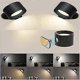 thumbnail image 2 of LED Wall Lamp with Battery Wall Light Indoor Dimmable Remote Control & Touch Control 360 Rotatable Wall Light 3 Colour Temperatures for Living Room Be, 2 of 5