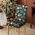 thumbnail image 2 of Christmas Stretch Chair Covers Set of 1 Removable Washable Dining Chair Protectors for Holiday Party Home Decor(C), 2 of 6