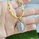 thumbnail image 1 of QMHJE-colgante de acero inoxidable de la Virgen María para mujer, collar, Gargantilla, cadena de cuentas, Color dorado y plateado, joyería colorida del arco iris, 1 of 4
