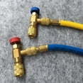 thumbnail image 5 of FrostHike R410/R22 Safety Valve Sealed Brass 1/4 5/16 Inch Air Conditioning Charging Hose Valve Adapter Refrigeration Tool for Air Conditioner(as show), 5 of 5