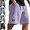 Purple, variant on Mokaloha Mens Shorts, Pacificozy Men's Shorts, Men's Daily Jacquard Texture Embroidered Logo Casual Comfort Short