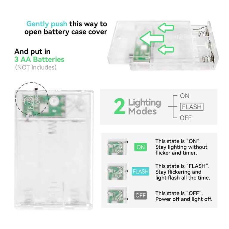 FULLBELL Cherry Blossom Fairy Lights - 100 LED 33ft String Lights With 8 Modes