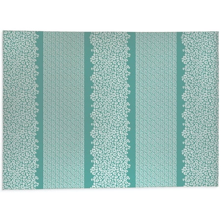 

Leopard Key Aqua & White Kitchen Mat by Kavka Designs