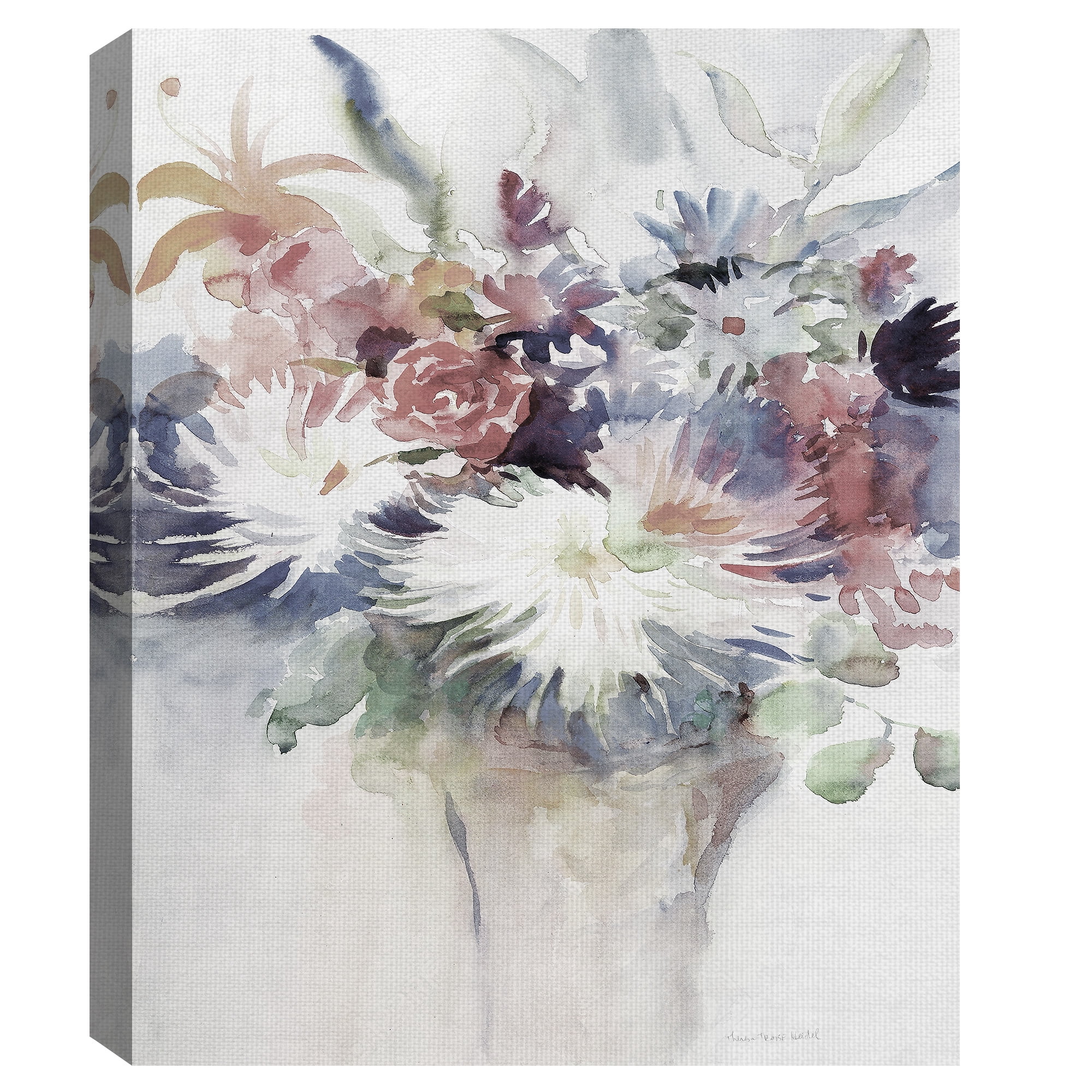 Masterpiece Art Gallery Impromptu Flower Bouquet Part I Soft by Theresa Troise Heide Canvas Art Print 22" x 28"