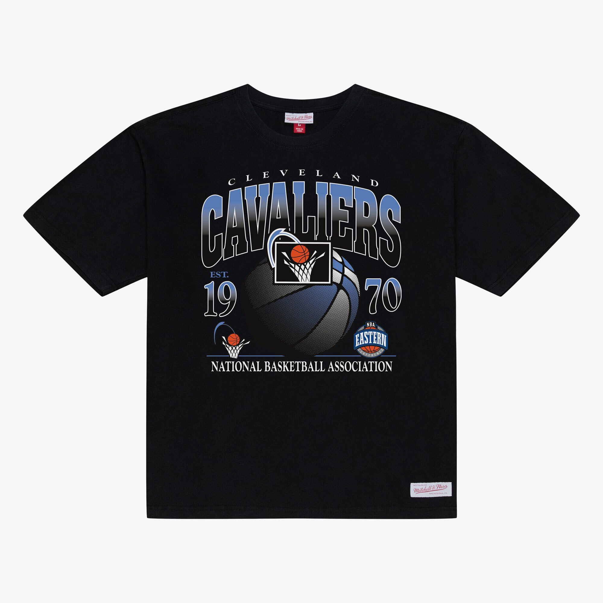 Men's Mitchell & Ness Black Cleveland Cavaliers Core Graphic T-Shirt
