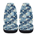 thumbnail image 5 of POLERO Daisy Denim Patchwork Thin Car Seat Covers for Interior Decor, Polyester Breathable Vehicle Seat Covers SUV, 5 of 13
