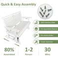 thumbnail image 3 of Mosbrisa HDPE Patio Glider, Poly Lumber Weather-Resistant Outdoor Glider Bench, for Patio, Porch, Yard,  2-Seaters, White, 3 of 6