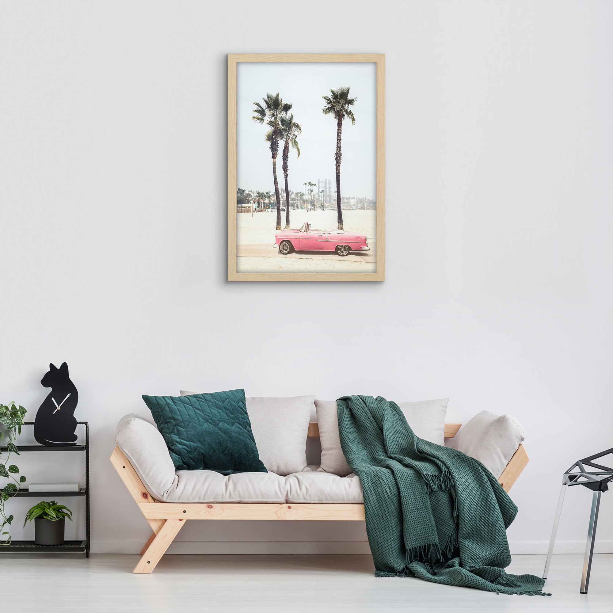 Americanflat Poster Frame 24x36 inches - Natural Oak Wooden Picture Frame with Plexiglass Cover