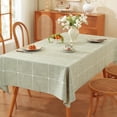 thumbnail image 1 of Table Cloths Rectangular Cotton Sage Green Tablecloth Rectangle Outdoor Table Cloth for Picnic Table Cover (86"x52", Linen), 1 of 10