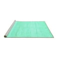 thumbnail image 2 of Ahgly Company Machine Washable Indoor Rectangle Solid Turquoise Blue Modern Area Rugs, 5' x 7', 2 of 4