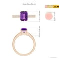 thumbnail image 4 of ANGARA Natural Octagonal 1.5 ct Amethyst Cocktail Ring with Diamonds in 14K Rose Gold for Women (Size-8x6mm) | February Birthstone, Anniversary, Jewelry Gift for Women | Natural Amethyst Ring, 4 of 8