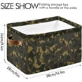 thumbnail image 4 of Coolnut Storage Basket Dark Green Camo Art Storage Bin with Handle , Large Storage Cube Collapsible for Shelves Closet Bedroom Living Room 2PCS Decor Gifts, 4 of 7