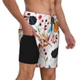 thumbnail image 3 of Haiem Autumn Pumpkins Fall Leaves Mens Swim Trunks with Compression Liner 2 in 1 Swimming Shorts Stretch Swimwear Quick Dry,Board Shorts-Small, 3 of 9