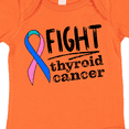 thumbnail image 4 of Inktastic Fight Thyroid Cancer Pink, Blue, Teal Ribbon Boys or Girls Baby Bodysuit, 4 of 5