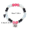 thumbnail image 6 of Jiaroswwei 1 Pair Spider Pendant Heart Magnetic Suction Couple Bracelet Halloween Elastic Colorful Beads Bracelets Jewelry Gift, 6 of 8